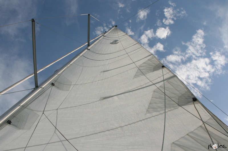 At full sail